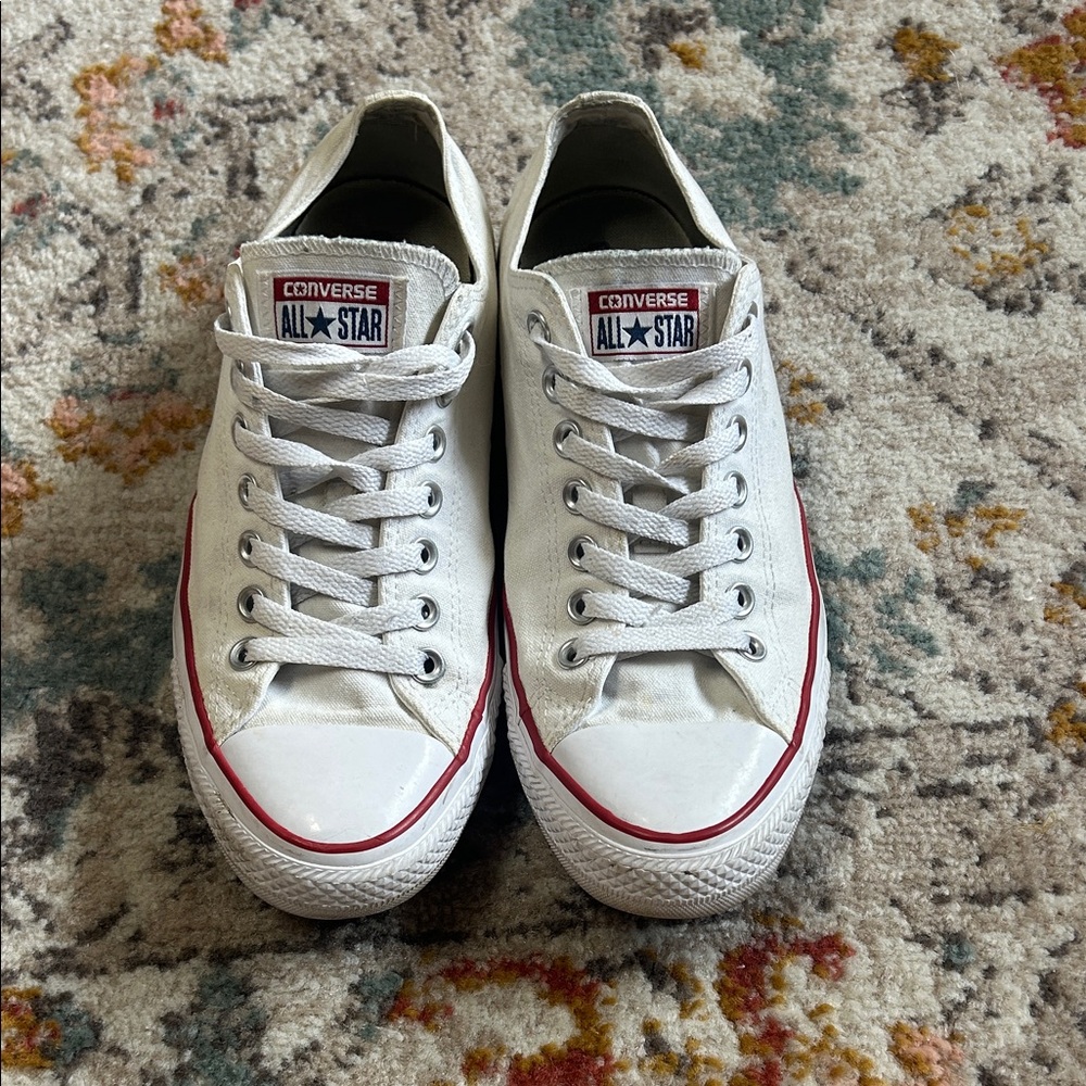 Converse All Star White and Red Sneakers